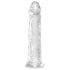 King Cock Clear 8 - přísavkový, velký dildo (20 cm)