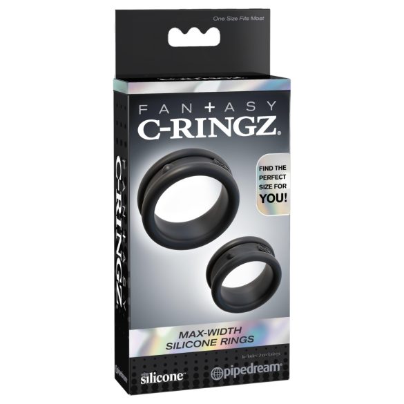 Fantasy C-Ringz - erekční kroužek na penis a varlata - černý