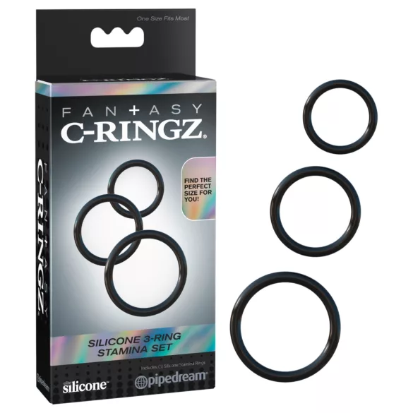 Fantasy C-Ringz - sada erekčních kroužků na penis - černá