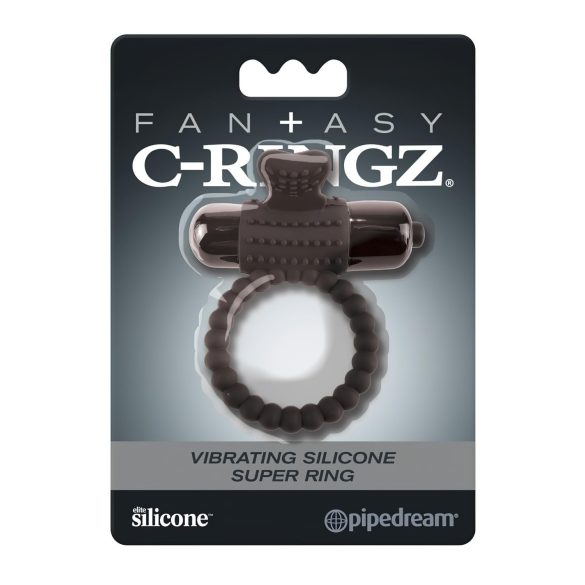 Pipedream Fantasy C-Ringz - vibrační erekční kroužek (černý)