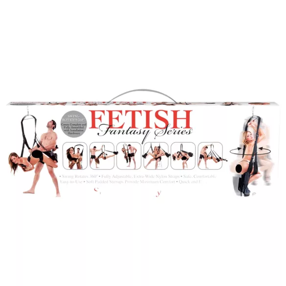 Fetish Fantasy - sexuální houpačka s otáčením 360° - černá