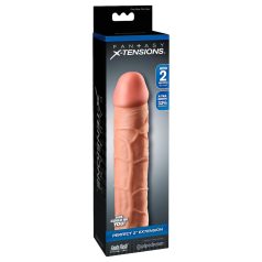   X-TENSION Perfect 2 - realistický návlek na penis - 20,3 cm - tělová barva