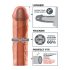 X-TENSION Mega 2 - realistický návlek na penis (20,3 cm) - tělový