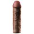 X-TENSION Mega 2 – Realistický návlek na penis (20,3 cm) – tmavě přirozený