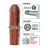 X-TENSION Mega 2 – Realistický návlek na penis (20,3 cm) – tmavě přirozený