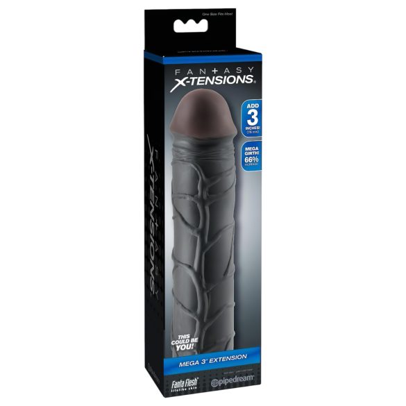 X-TENSION Mega 3 - realistický návlek (22,8 cm) - černý