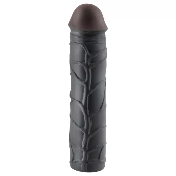 Pipedream - X-TENSION Mega 3 - realistický návlek na penis (22,8 cm, černý)