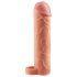 X-TENSION Perfect 2 - návlek na penis s erekčním kroužkem 19 cm - tělová barva