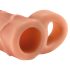 X-TENSION Perfect 2 - erekční návlek na penis s kroužkem (19 cm) - přírodní