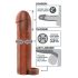 X-TENSION Perfect 2 - kroužkový návlek na penis (19 cm) - tmavá přírodní