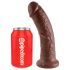 King Cock 8 dildo (20 cm) - hnědá