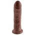 King Cock 8 dildo (20 cm) - hnědá