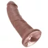 King Cock - realistický dildo 20 cm - hnědý