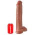 King Cock 15 - obří dildo (38 cm) - tmavá přírodní barva