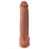 King Cock 15 - obří dildo (38 cm) - tmavá přírodní barva