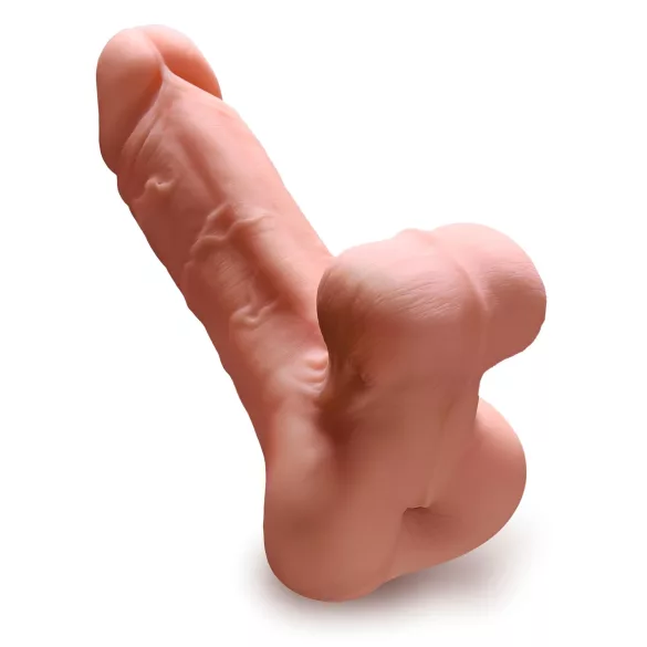 PDX Reach Around - 2v1 umělý zadeček a návlek na penis (tělová barva)
