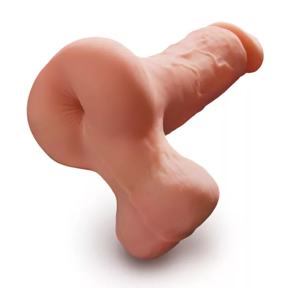 PDX Reach Around - 2v1 umělý zadeček a návlek na penis (tělová barva)