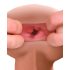 PDX - masturbátor a návlek na penis 2v1 - realistický vzhled - tělová barva