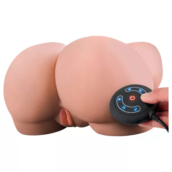 PDX Elite Milk Me Silly - vibrační torzo masturbátor (přírodní)