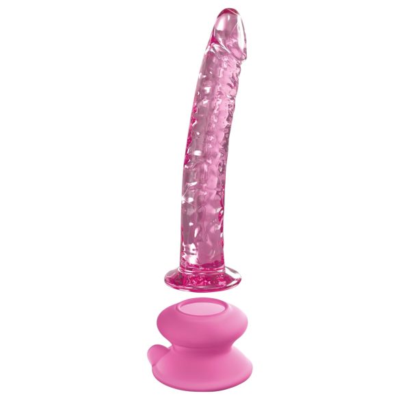 Icicles No. 86 - skleněné dildo s penisem (růžová)