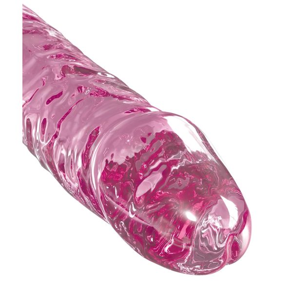 Icicles No. 86 - skleněné dildo s penisem (růžová)