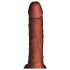 King Cock Plus 7,5 - realistický hnědý vibrátor s varlaty