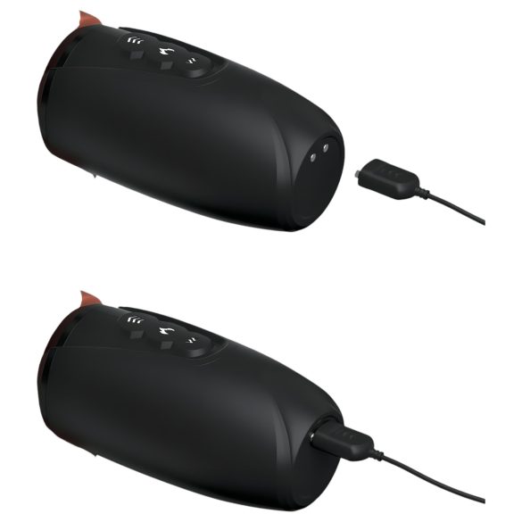 King Cock Plus 7,5 - realistický vibrační penis s varlaty - hnědý