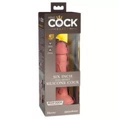   King Cock Elite 6 - realistické dildo s přísavkou 15 cm - tělová