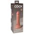 King Cock Elite 6 - přísavkový realistický dildo (15 cm) - přírodní