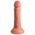 King Cock Elite 6 - přísavkový realistický dildo (15 cm) - přírodní