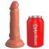 King Cock Elite 6 - přísavkový realistický dildo (15 cm) - tmavý