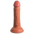 King Cock Elite 6 - přísavkový realistický dildo (15 cm) - tmavý