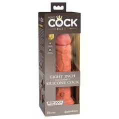   King Cock Elite 8 - realistické dildo s přísavkou 20 cm - tmavá tělová
