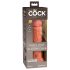 King Cock Elite 8 - realistické dildo s přísavkou 20 cm - tmavá tělová