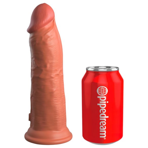 King Cock Elite 8 - realistické dildo s přísavkou 20 cm - tmavá tělová
