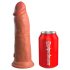 King Cock Elite 8 - přísavkový dildo (20cm) - tmavá přírodní