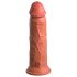 King Cock Elite 8 - realistické dildo s přísavkou 20 cm - tmavá tělová
