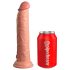 King Cock Elite 9 - přísavkový, realistický dildo (23cm) - přírodní