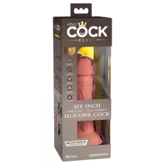   King Cock Elite 6 - přísavkový vibrátor (15 cm) - tělový