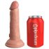 King Cock Elite 6 - vibrátor s přísavkou (15 cm) - tělová barva