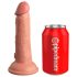 King Cock Elite 6 - realistický vibrátor 15 cm (tmavý odstín)