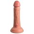 King Cock Elite 6 - realistický vibrátor 15 cm - tmavá tělová barva