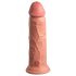 King Cock Elite 8 - přísavkový vibrátor (20 cm) - přírodní