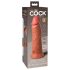 King Cock Elite 8 - realistický vibrátor 20 cm (tmavý odstín)