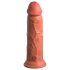King Cock Elite 8 - realistický vibrátor 20 cm (tmavý odstín)