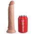 King Cock Elite 9 - přísavkový vibrátor 23 cm - tělová barva