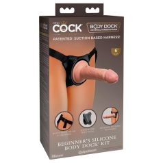  King Cock Elite Beginner's - připínací dildo (přírodní)