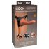 Královský Cock Elite Comfy - připínací dildo s postrojem (tmavá přírodní)