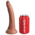Královský Cock Elite Comfy - připínací dildo s postrojem (tmavá přírodní)