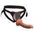 Královský Cock Elite Comfy - připínací dildo s postrojem (tmavá přírodní)
